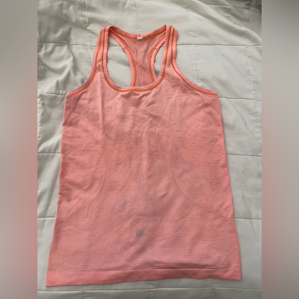 Coral Lululemon Swiftly Tank Top